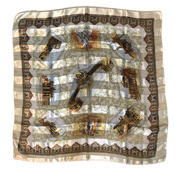 Rome Italy Scarf Italian City Scenes Souvenir European Roman Accessory Gift - Picture 2 of 14